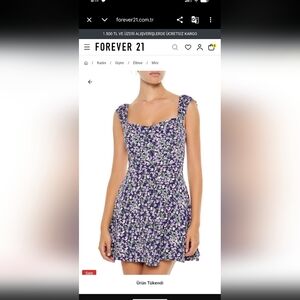 Forever 21 Purple Floral Mini Dress